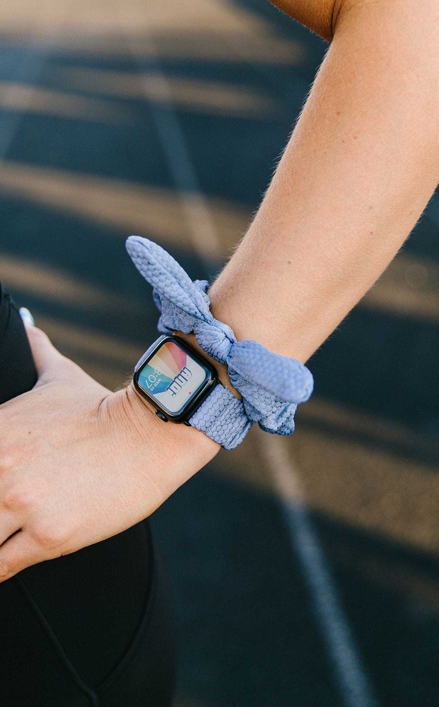 Watch Bands ANDI | Thunder Hexagon Athletic Scrunchie Band Compatible With Apple Watch