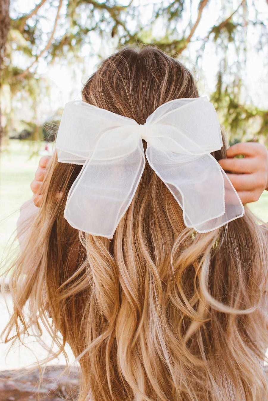 All Hair ANDI | Juliette Cream Bow Barrette