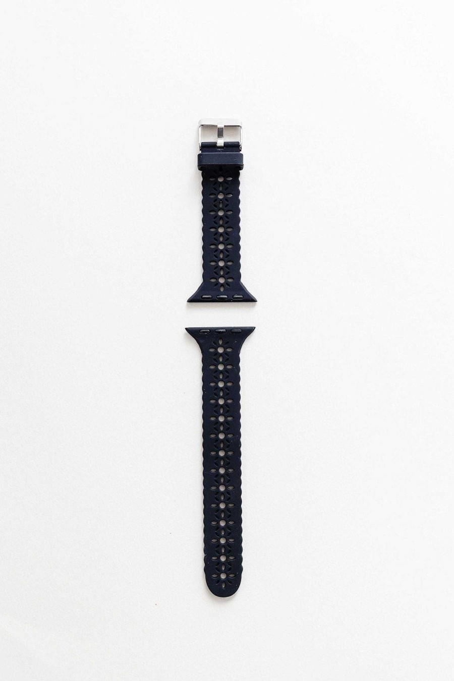 Watch Bands ANDI | Black Floral Silicone Watch Band