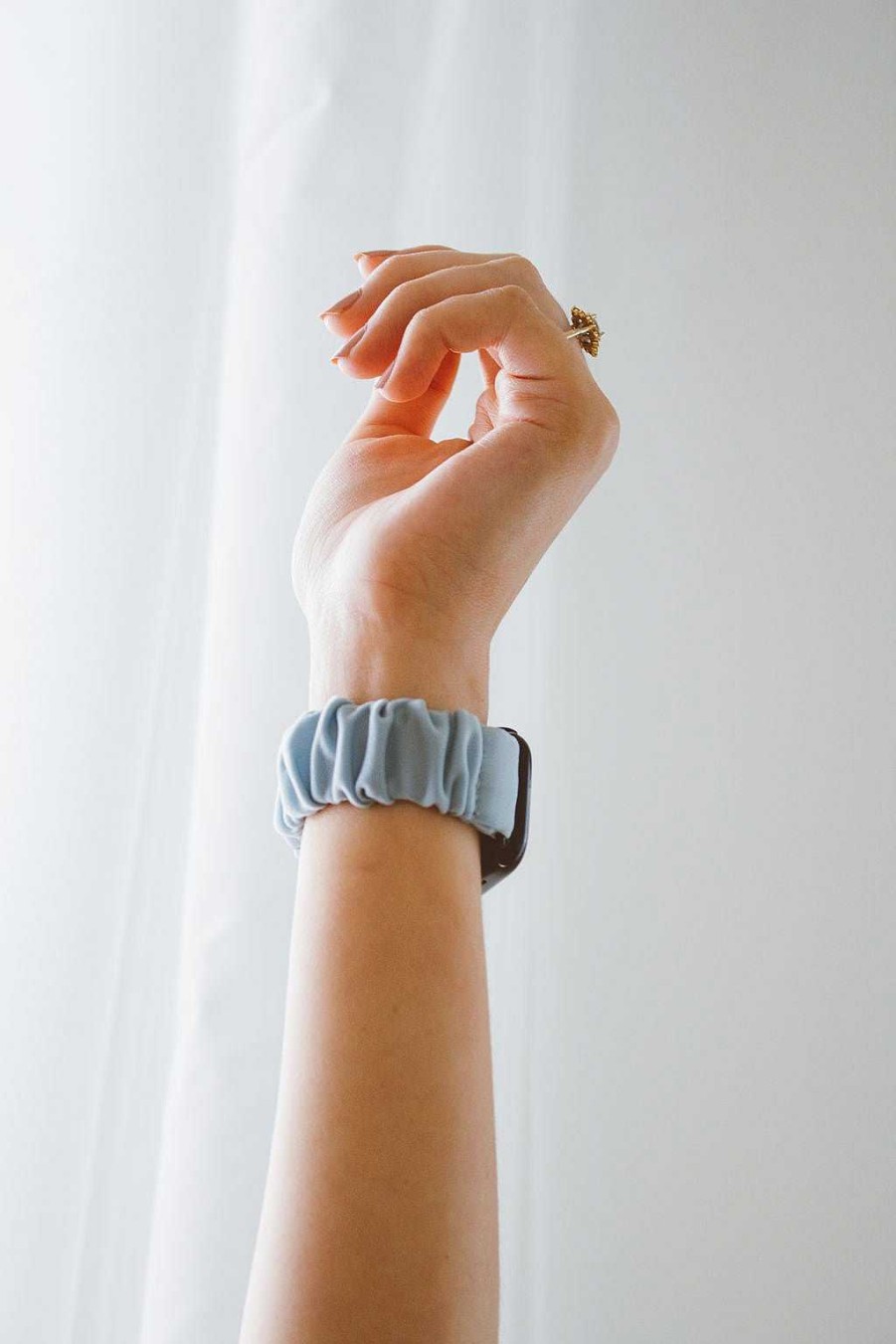 Watch Bands ANDI | Baby Blue Scrunchie Band Compatible With Apple Watch