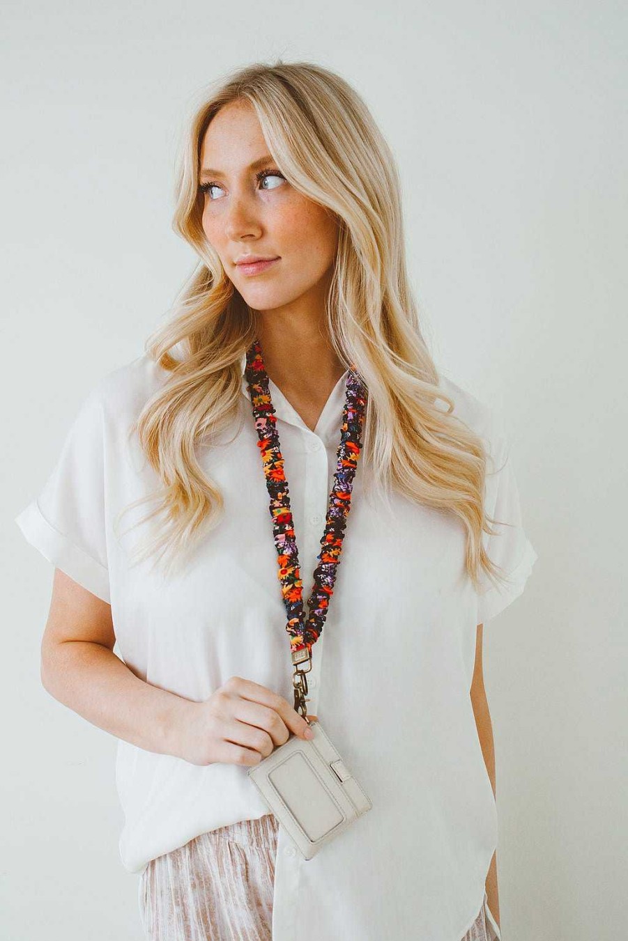 Accessories ANDI | Groovy Bright Floral Lanyard