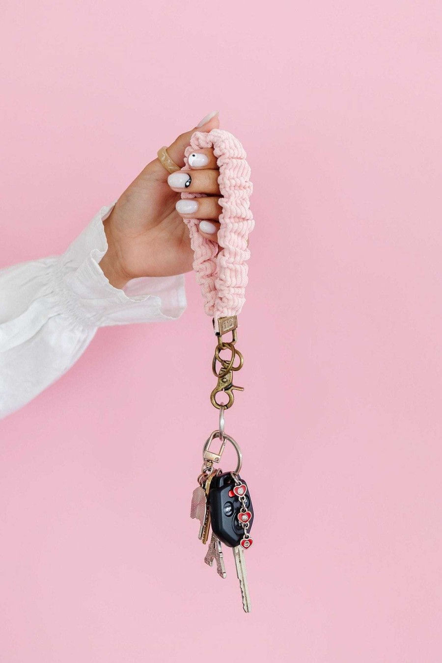 Accessories ANDI | Rose Corduroy Scrunchie Keychain