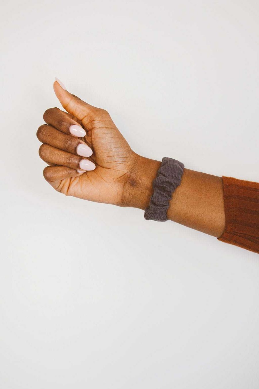 Watch Bands ANDI | Charcoal Ribbed Scrunchie Band Compatible With Apple Watch