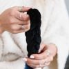 All Hair ANDI | Black Braided Velvet Hard Headband