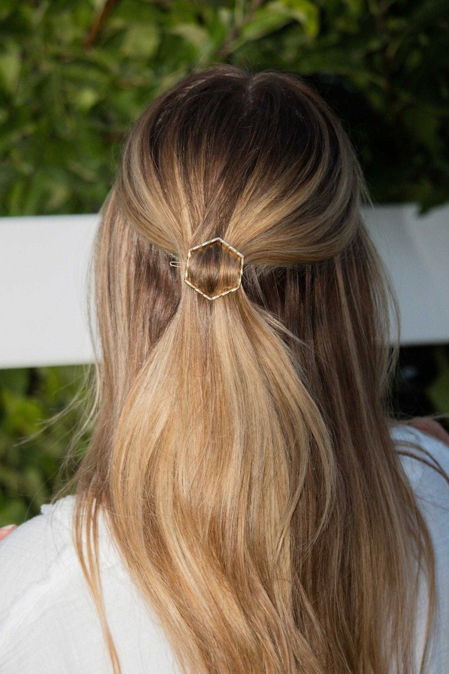 All Hair ANDI | Gold Hexagon Clip