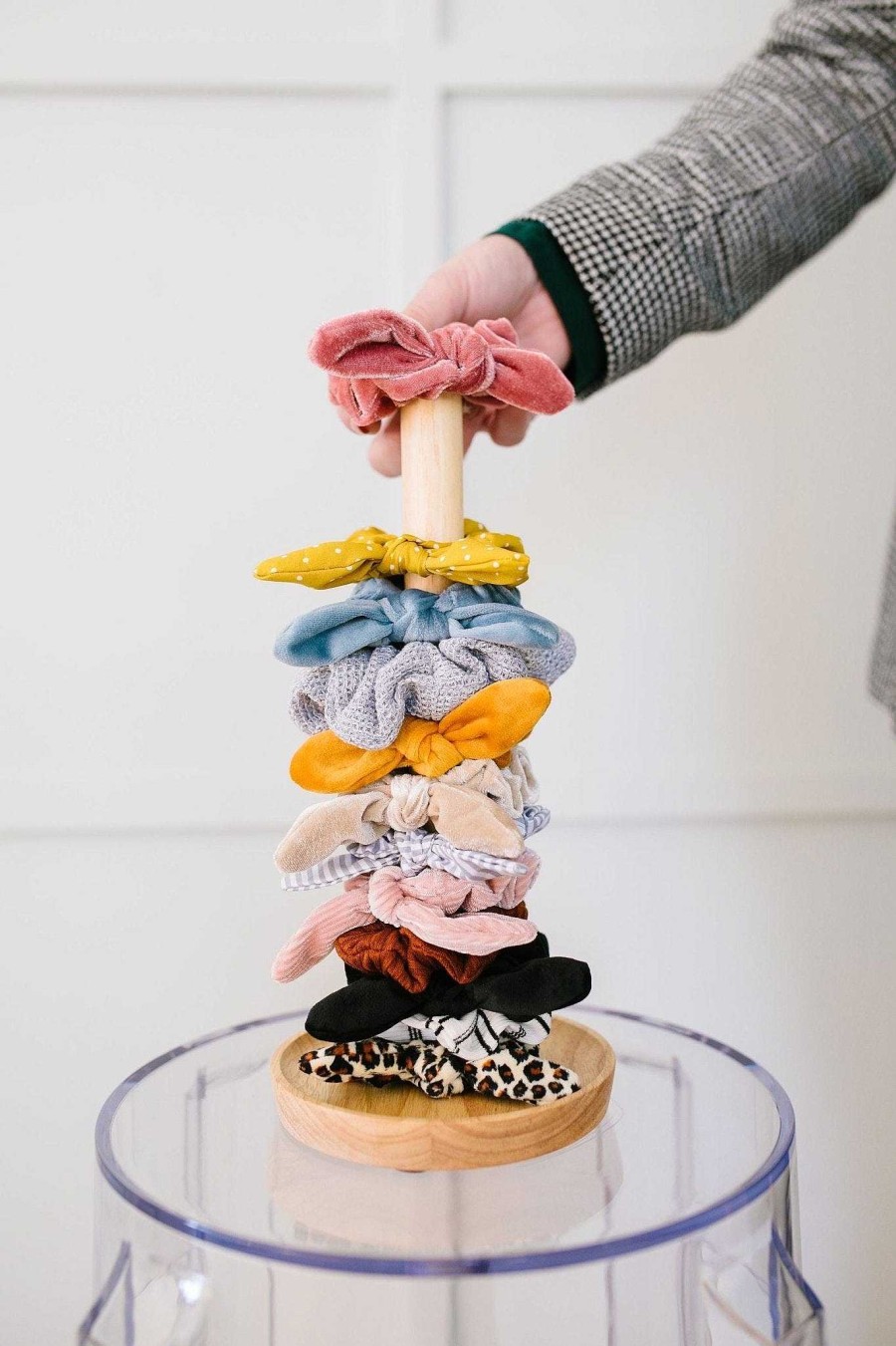 Accessories ANDI | Andi Logo Wooden Scrunchie Tower