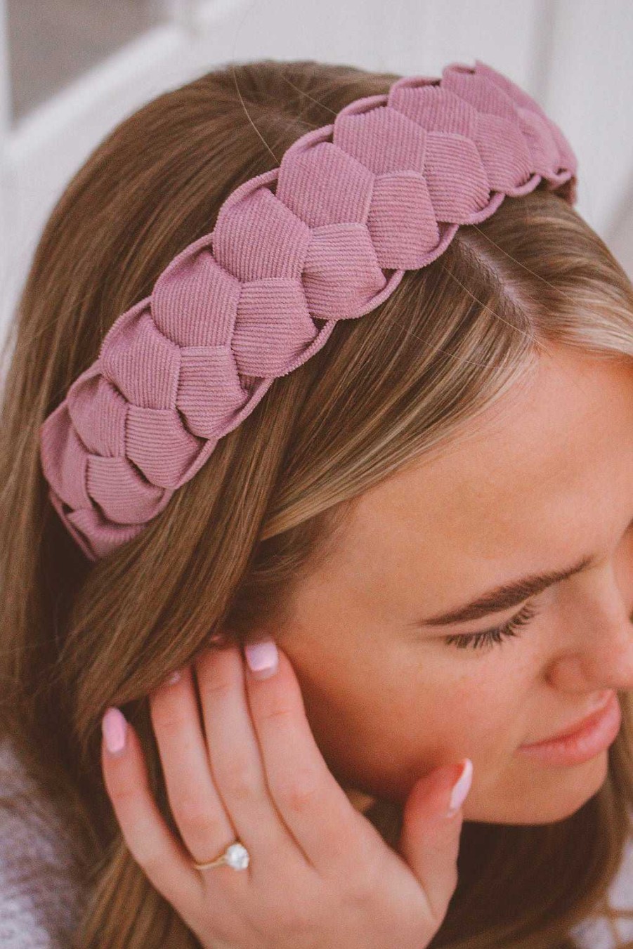 All Hair ANDI | Braided Corduroy Hard Headband