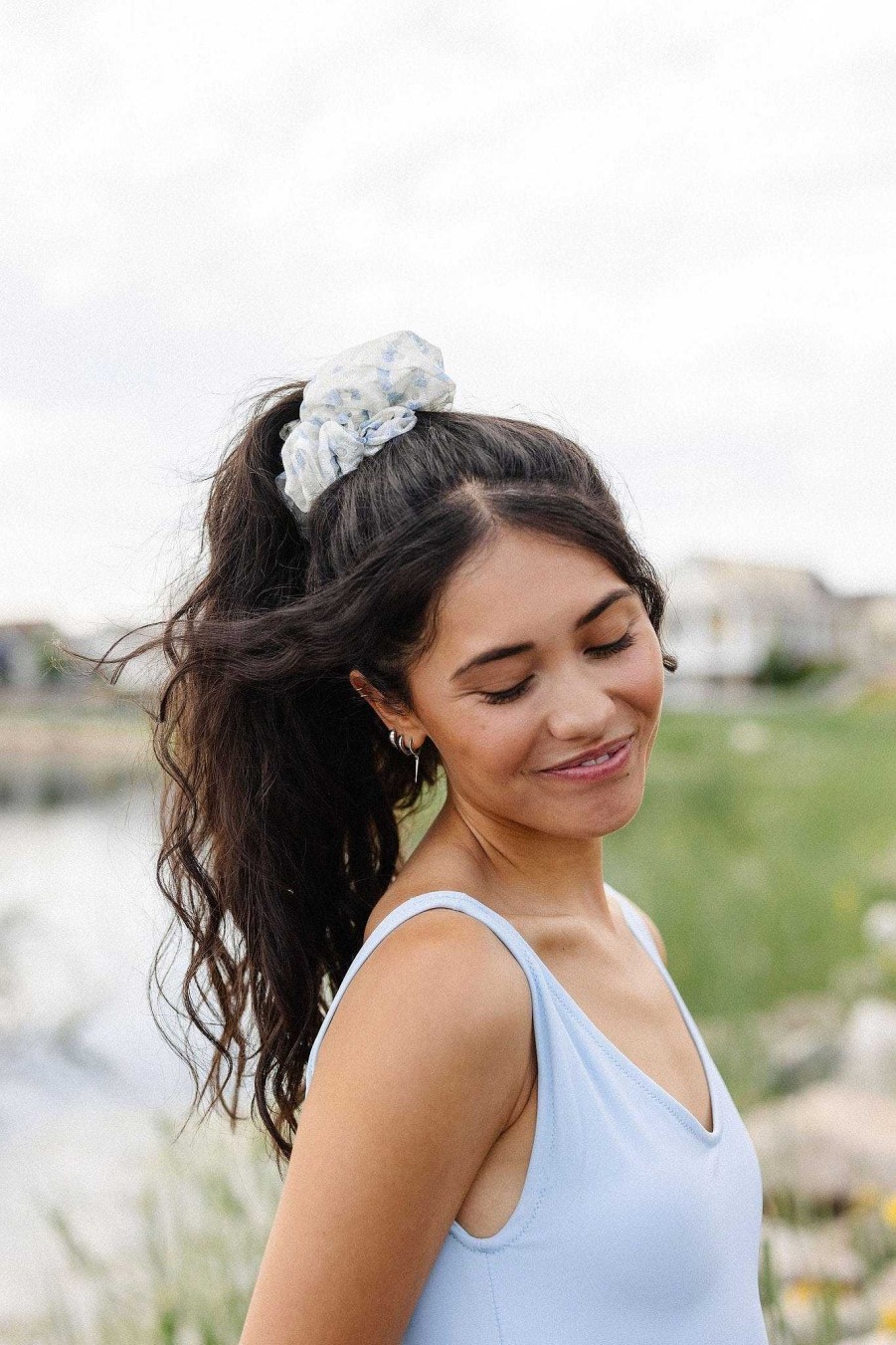 All Hair ANDI | Larkspur Eyelet Jumbo Scrunchie