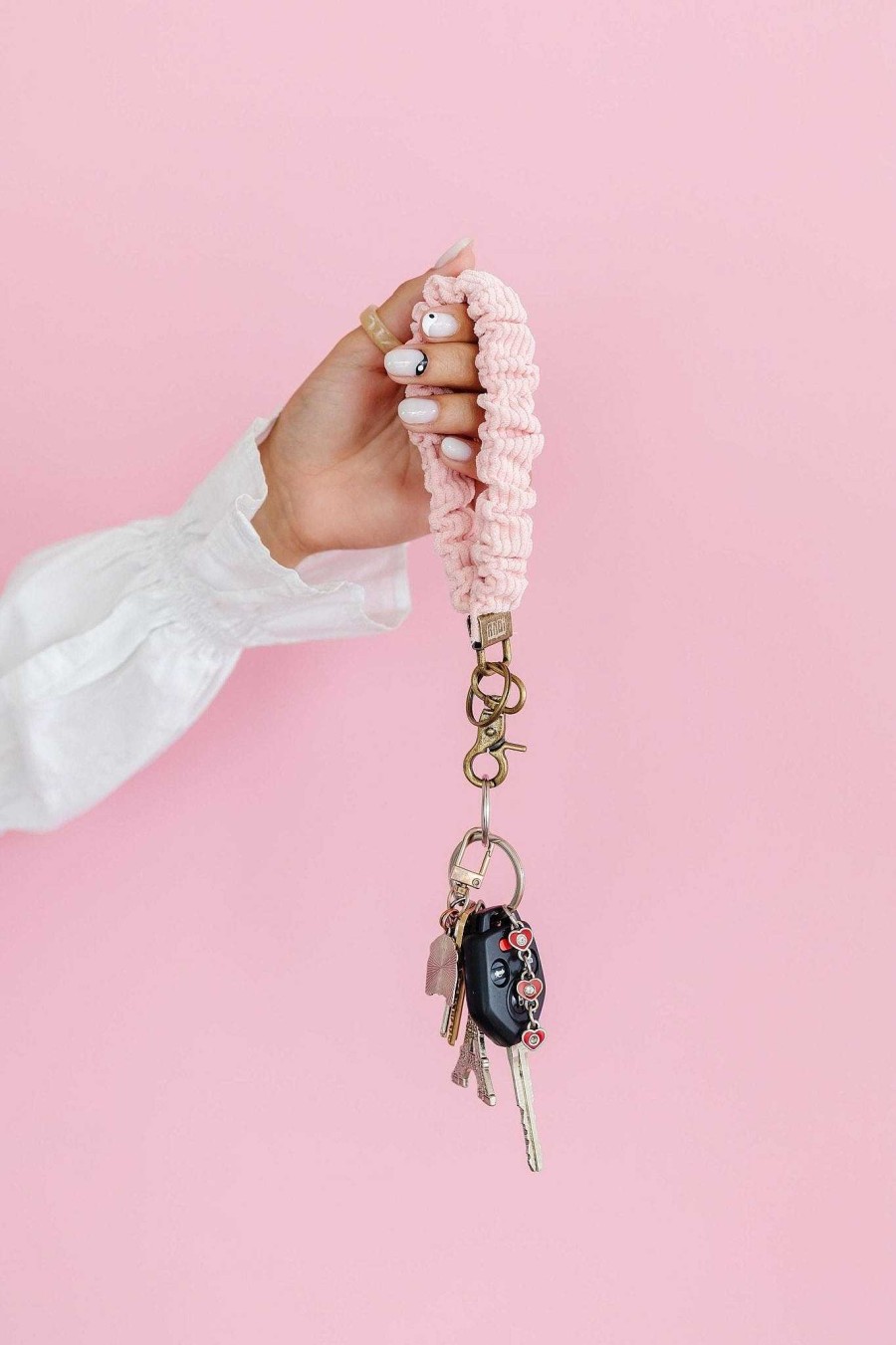 Accessories ANDI | Rose Corduroy Scrunchie Keychain