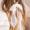 All Hair ANDI | Xoxo Cream Long Bow Scrunchie