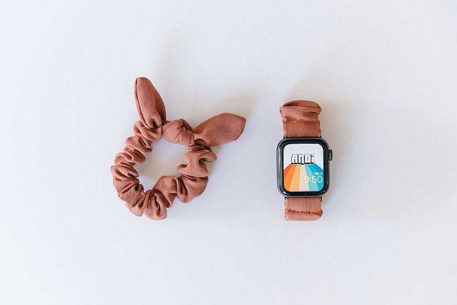 Watch Bands ANDI | Apricot Scrunchie Band Compatible With Apple Watch