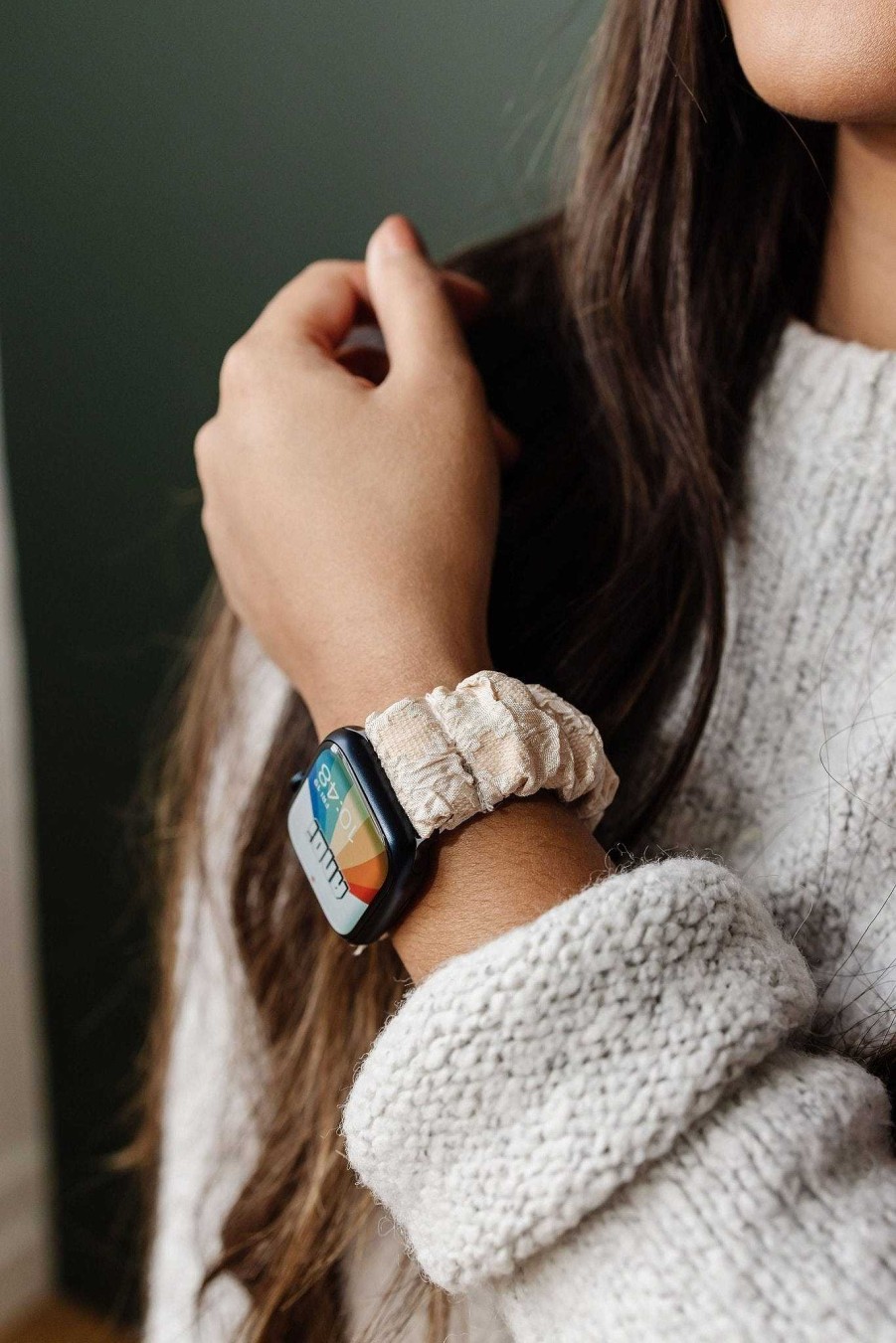 Watch Bands ANDI | Good Tidings Scrunchie Band Compatible With Apple Watch