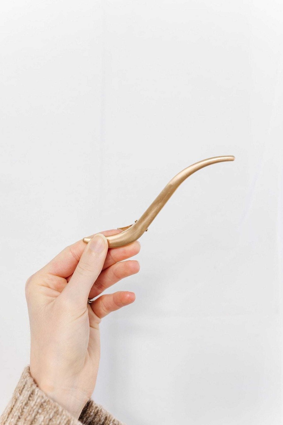 Claw Clips ANDI | Slim Gold Alligator Claw Clip