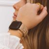 Watch Bands ANDI | Light Tan Leather Scrunchie Band Compatible With Apple Watch