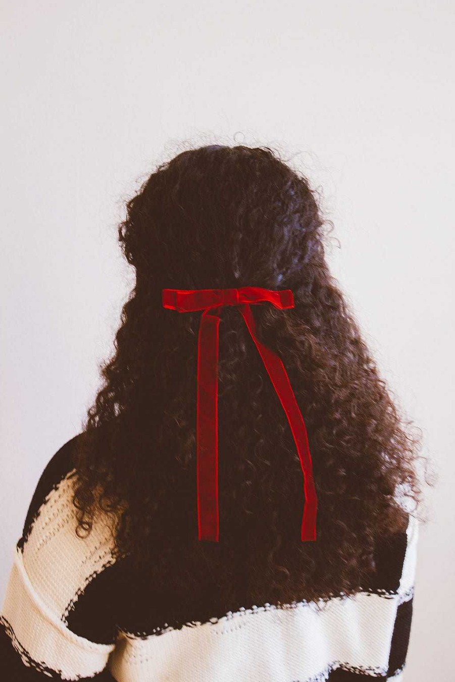 All Hair ANDI | Red Velvet Double Bow Barrette