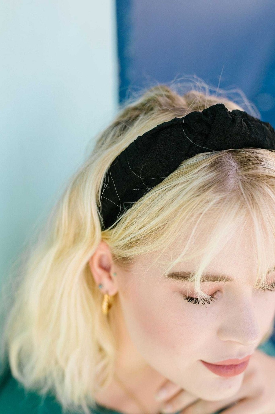 All Hair ANDI | Crushed Cotton Headband In Black