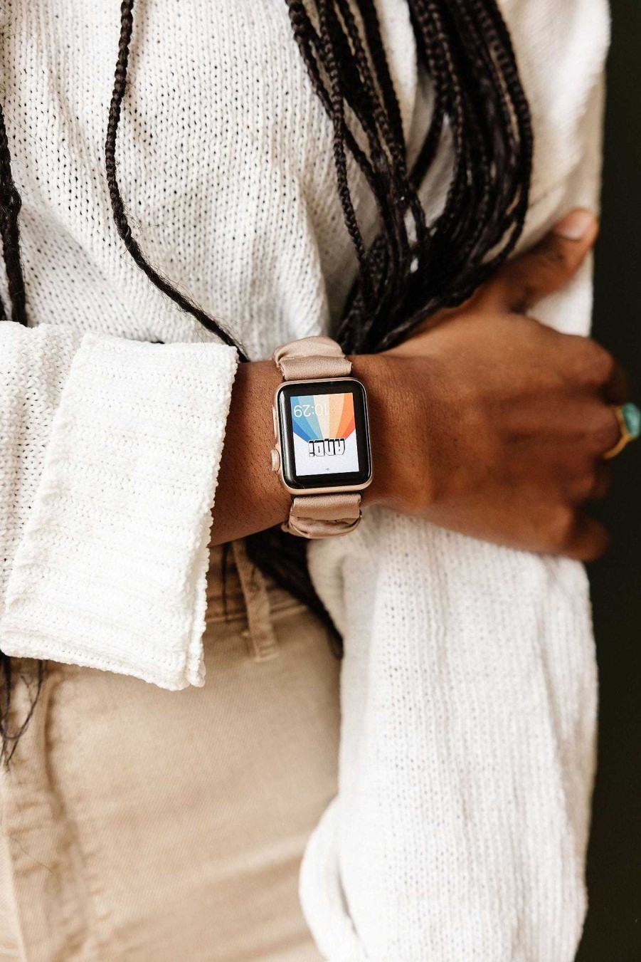 Watch Bands ANDI | Hazelnut Luxe Scrunchie Band Compatible With Apple Watch