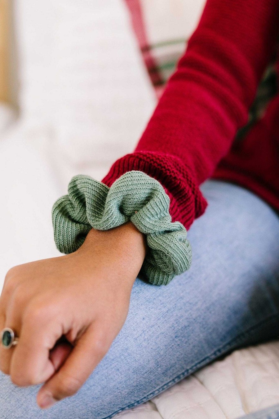 All Hair ANDI | Oversized Sage Sweater Scrunchie