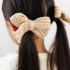 All Hair ANDI | Tan Cable Knit Bow Clip