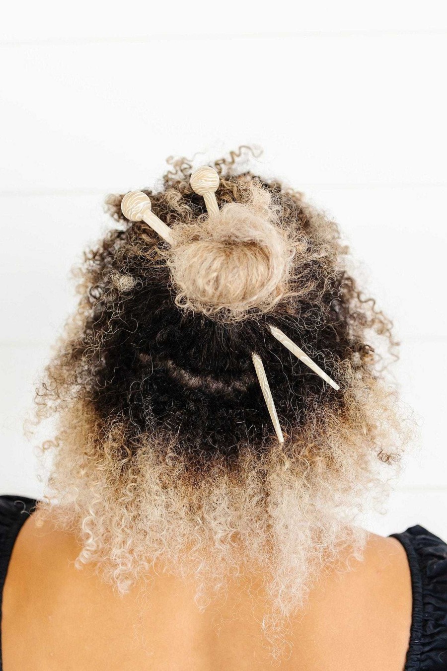 All Hair ANDI | White Chocolate Swirl Hair Sticks