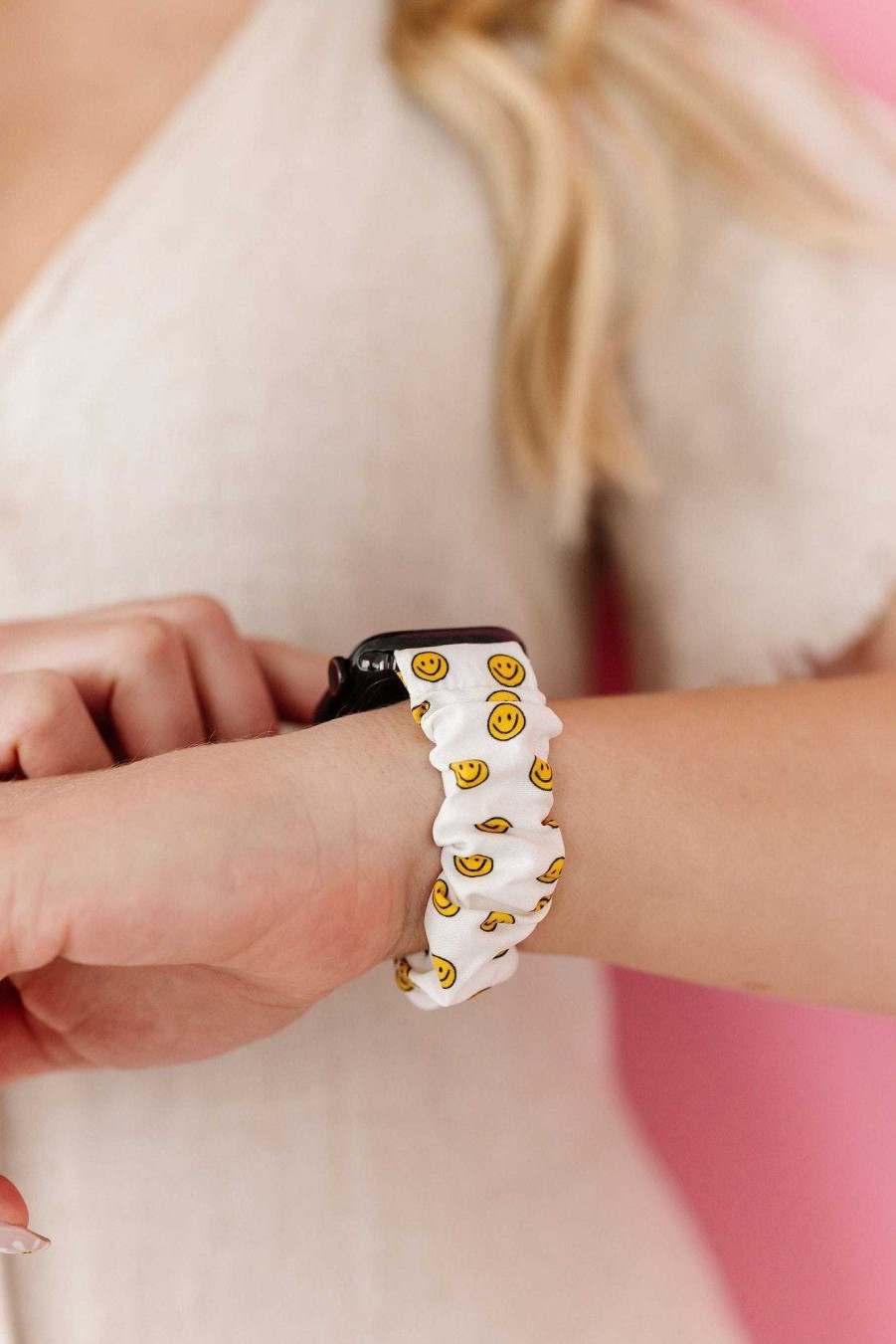 Watch Bands ANDI | Happy Daze Scrunchie Band Compatible With Apple Watch