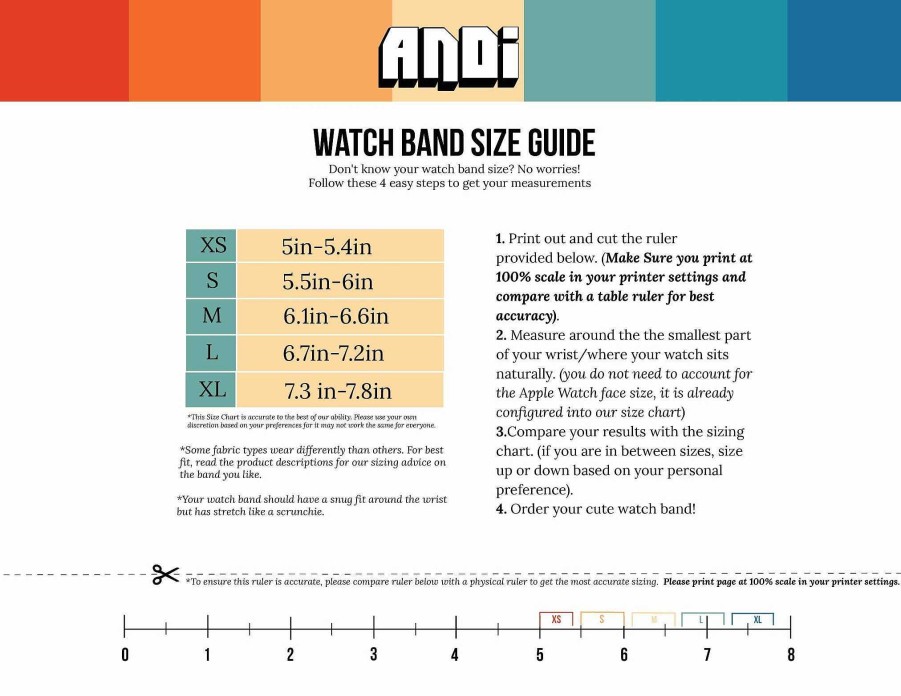 Watch Bands ANDI | Iron Athletic Scrunchie Band Compatible With Apple Watch