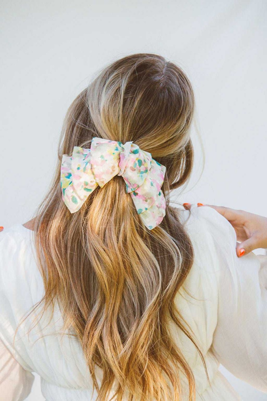 All Hair ANDI | Monet'S Garden Bow Scrunchie