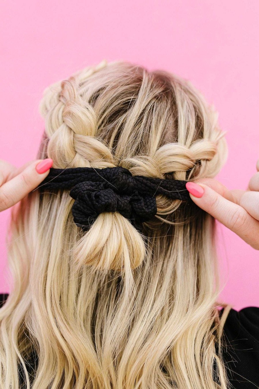 All Hair ANDI | Hexagon Athletic Scrunchie In Black