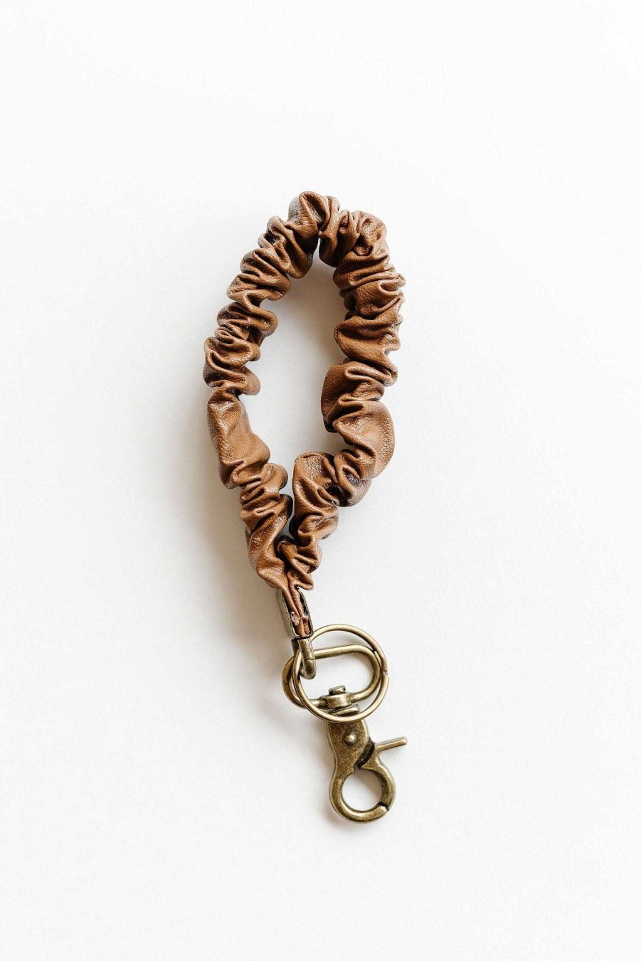 Accessories ANDI | Brown Leather Keychain