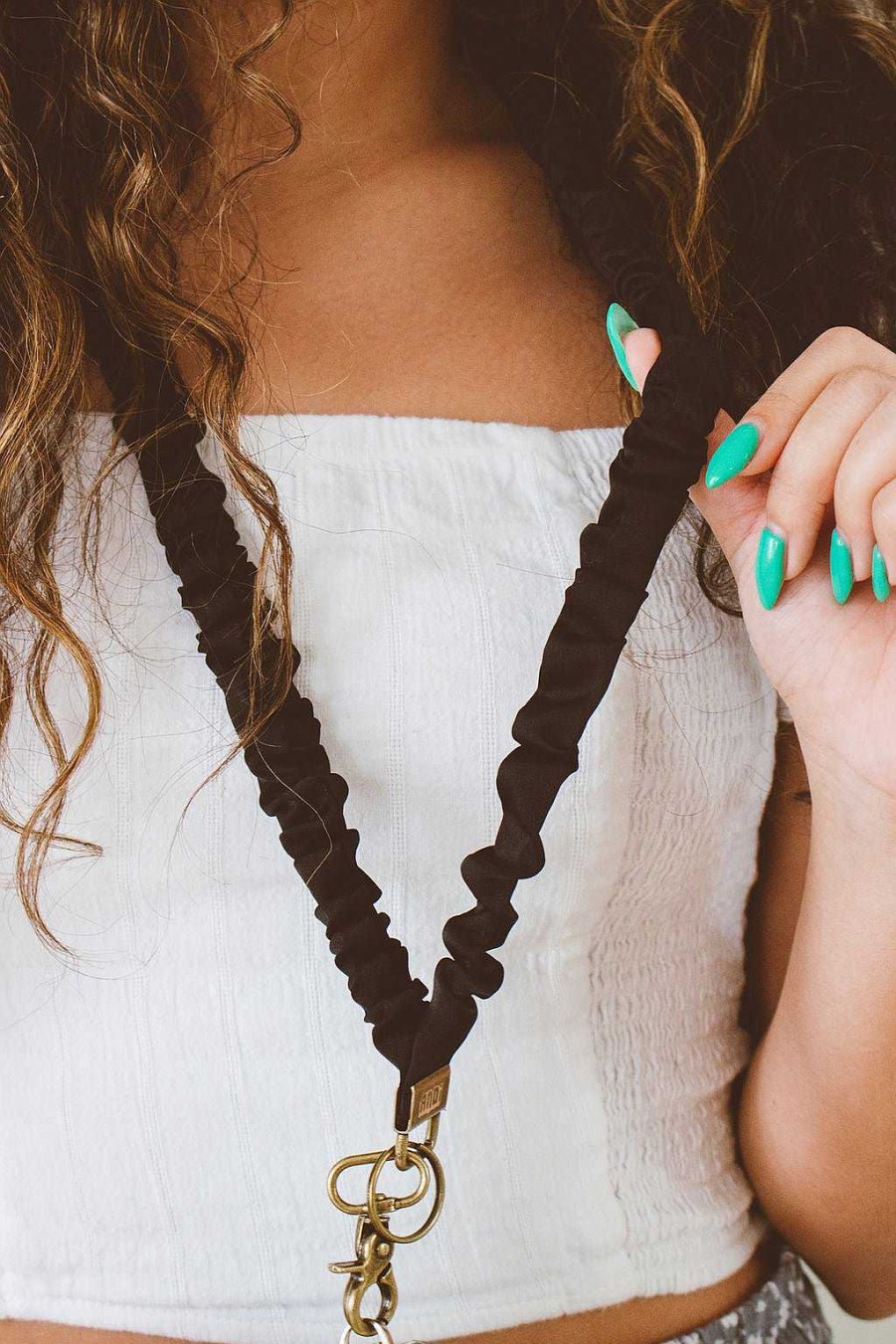 Accessories ANDI | Black Luxe Lanyard