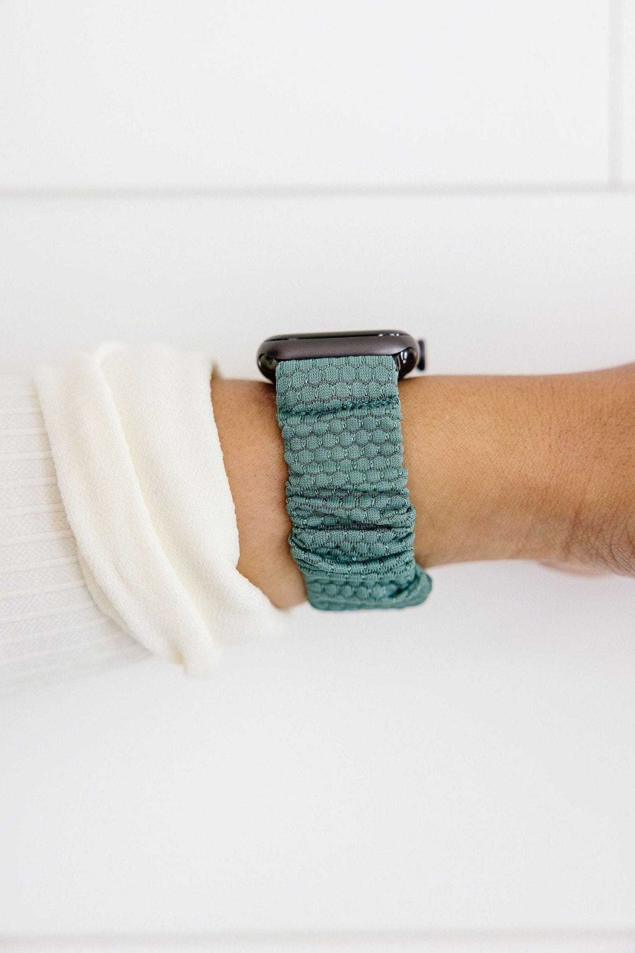 Watch Bands ANDI | Jade Hexagon Athletic Scrunchie Band Compatible With Apple Watch