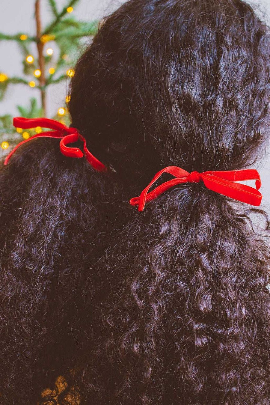 All Hair ANDI | Scarlet Velvet Bow Hair Tie 2-Pack