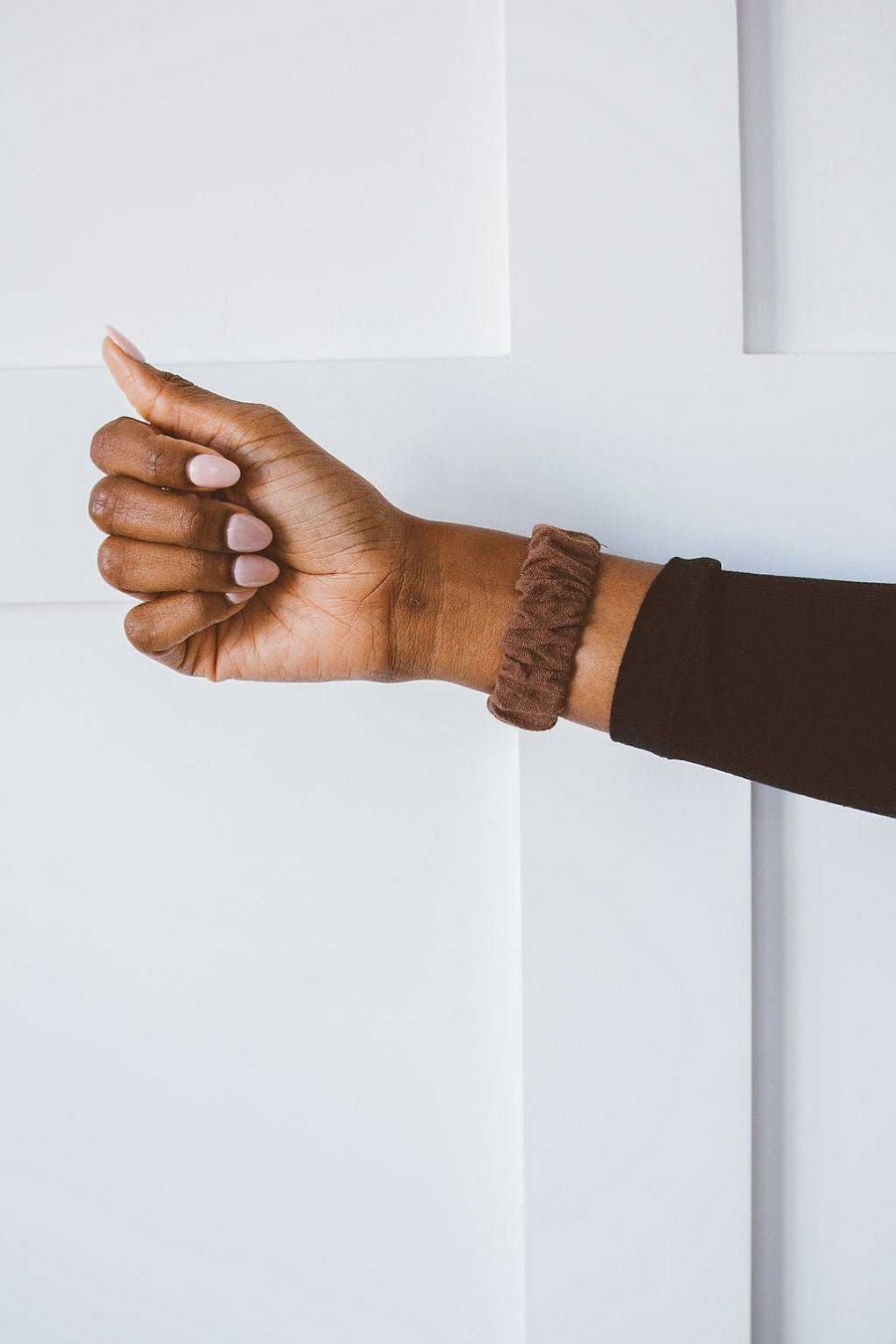 Watch Bands ANDI | Brown Linen Scrunchie Band Compatible With Apple Watch