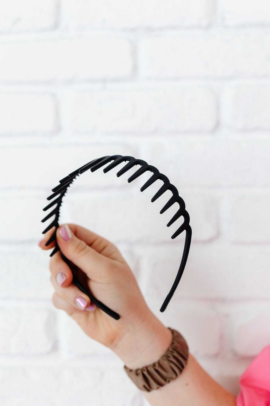 All Hair ANDI | Black Wide Tooth Hard Headband