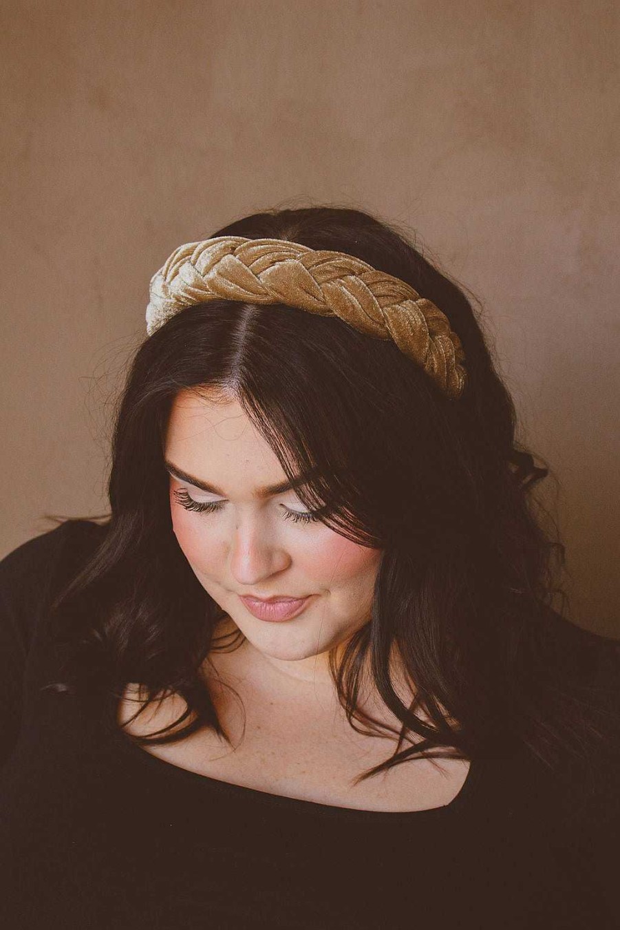 All Hair ANDI | Mocha Velvet Braided Hard Headband