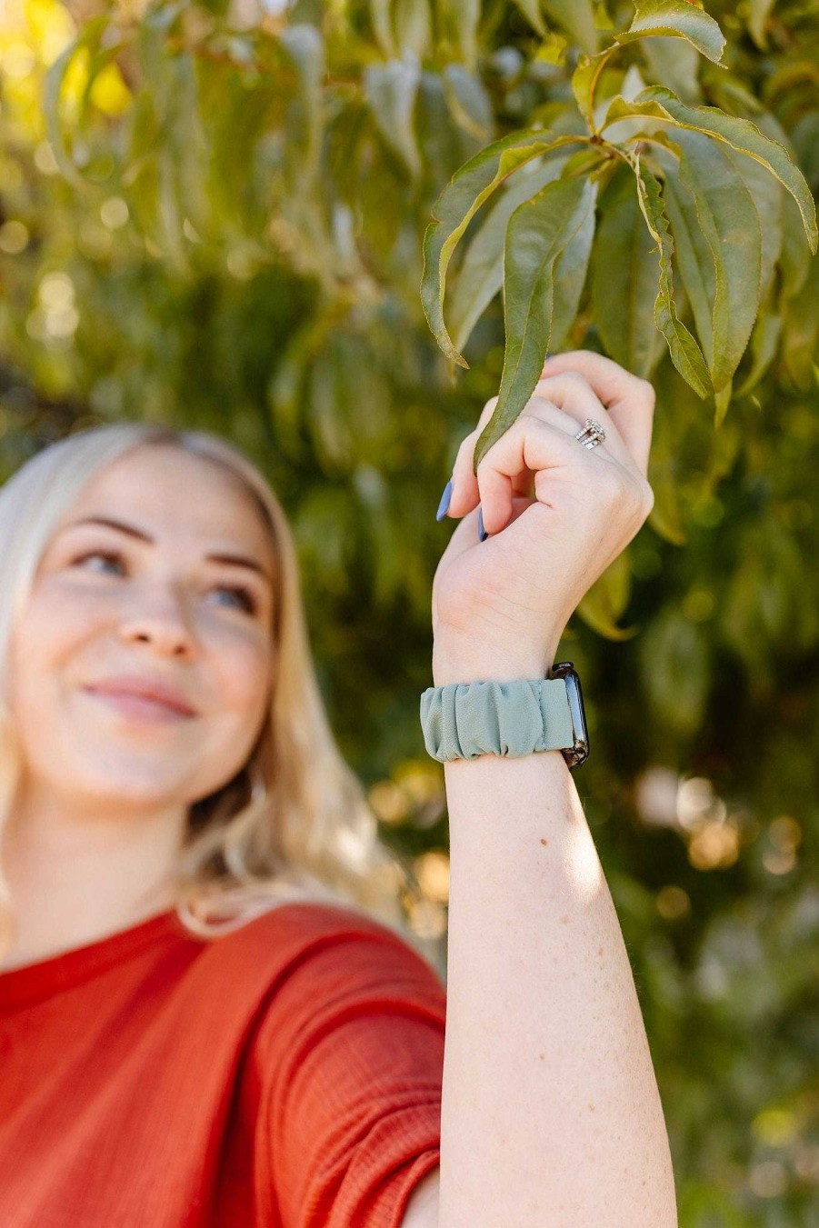 Watch Bands ANDI | Spearmint Athletic Scrunchie Band Compatible With Apple Watch