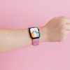 Watch Bands ANDI | Rouge Pink Scrunchie Watch Band For Fitbit Versa