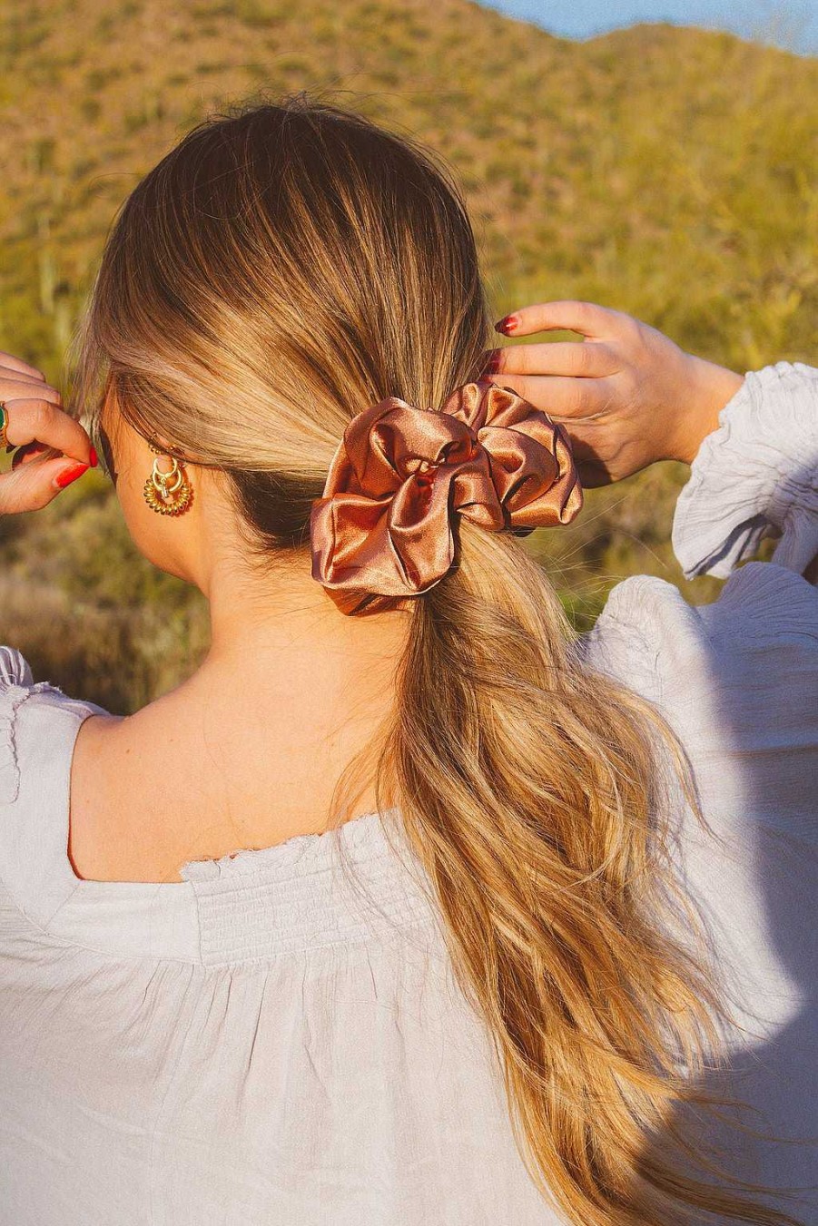 All Hair ANDI | Clay Satin Jumbo Scrunchie