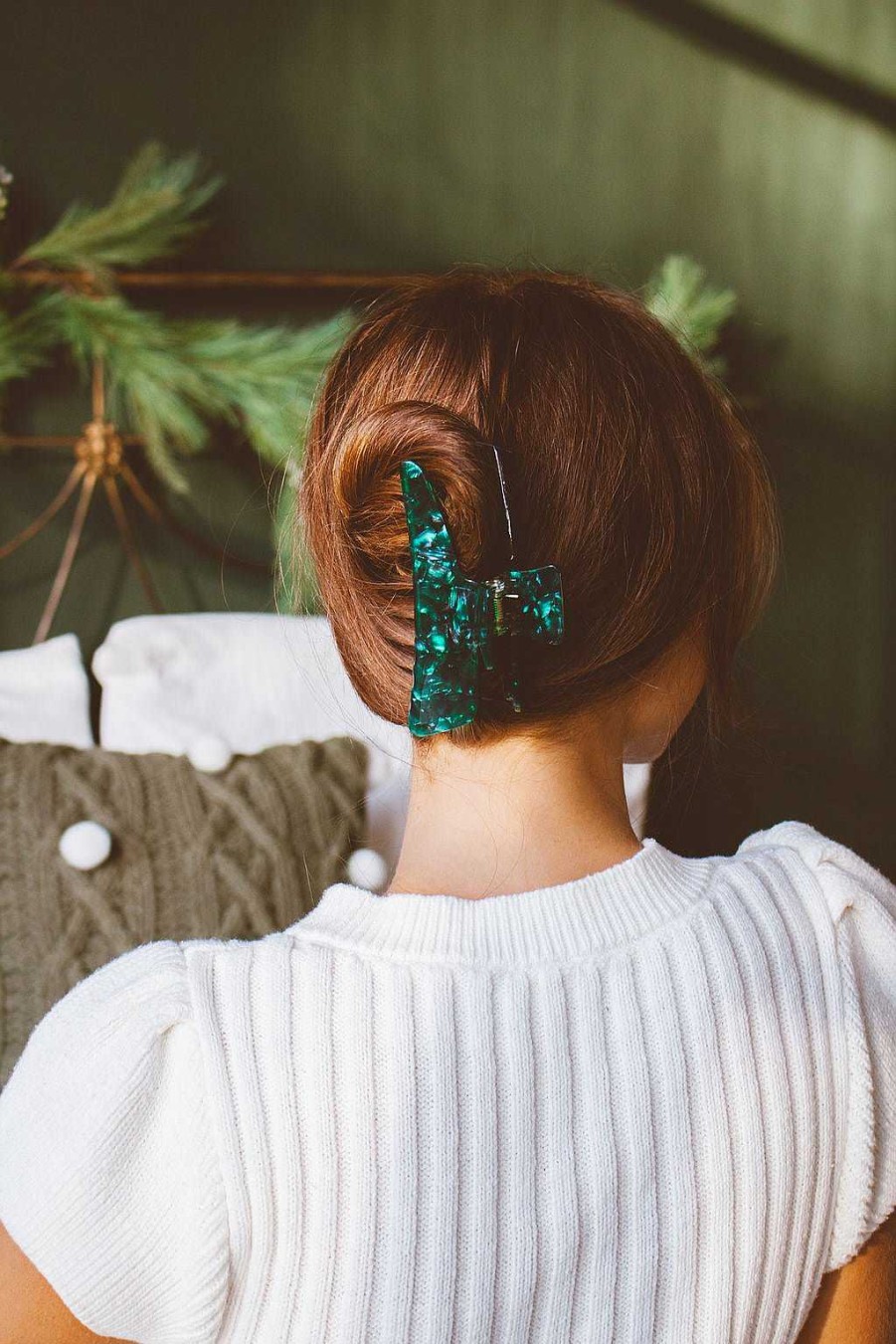 Claw Clips ANDI | Evergreen Marble Claw Clip