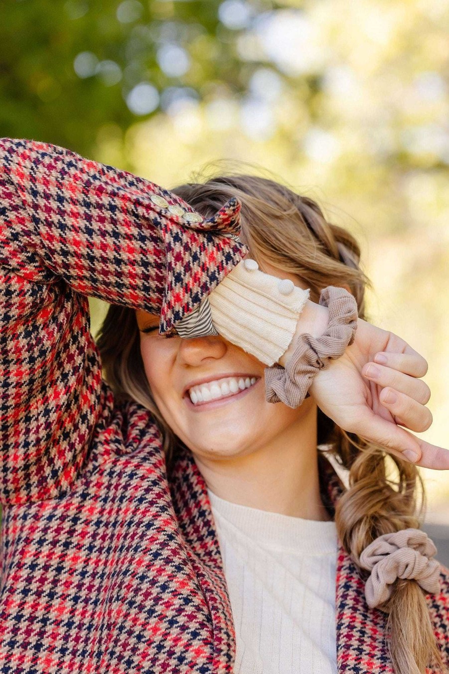 All Hair ANDI | Taupe Ribbed Scrunchie