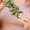 All Hair ANDI | Meadow Green Oversized Athletic Scrunchie