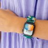 Watch Bands ANDI | Green Daisy Floral Scrunchie Band Compatible With Apple Watch