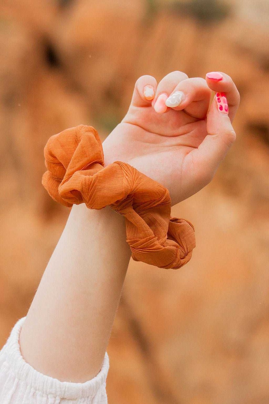 All Hair ANDI | Sheer Rust Oversized Scrunchie