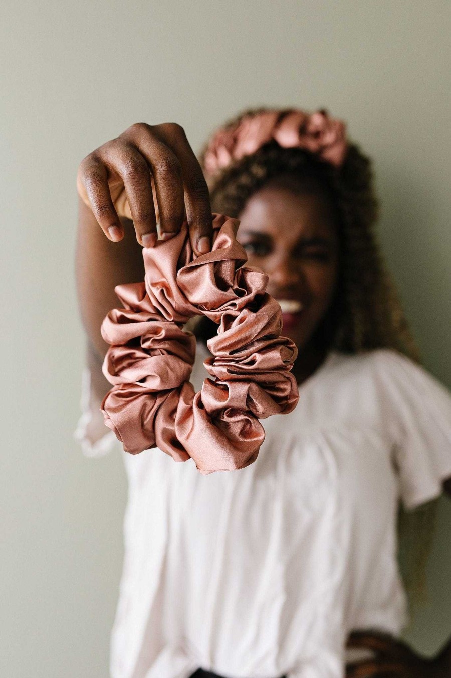 All Hair ANDI | Clay Satin Jumbo Scrunchie