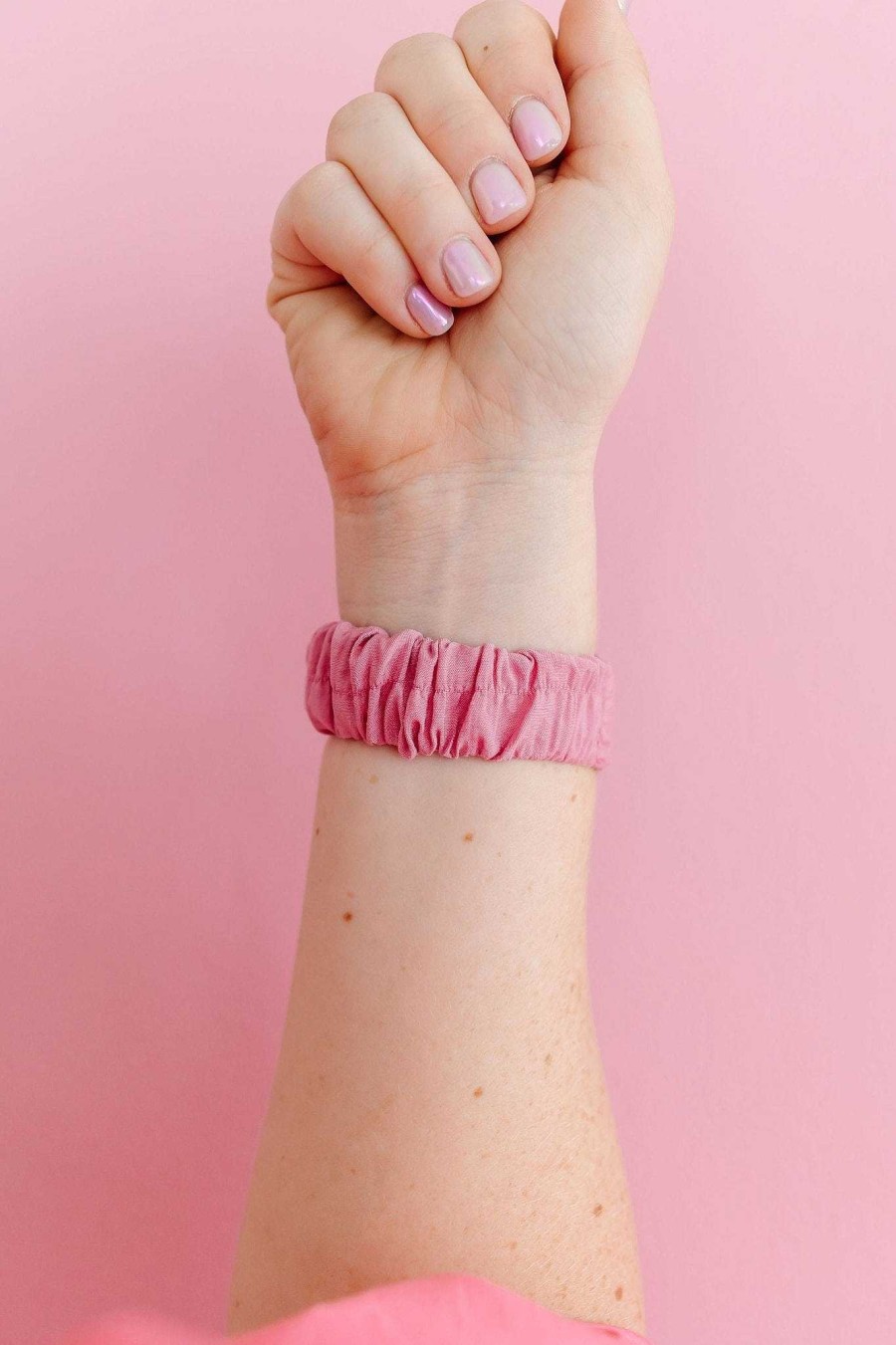 Watch Bands ANDI | Rouge Pink Scrunchie Band Compatible With Apple Watch