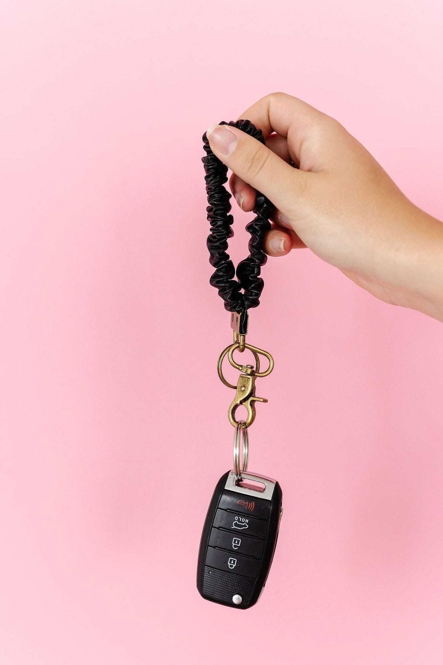 Accessories ANDI | Black Leather Keychain