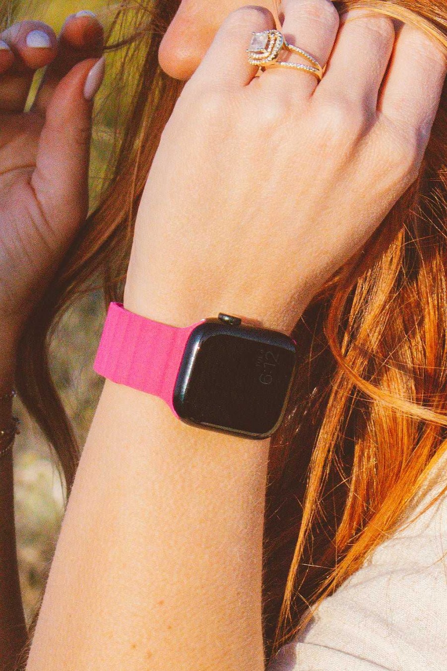 Watch Bands ANDI | Hot Pink Magnetic Watch Band