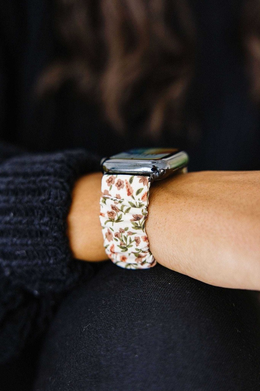 Watch Bands ANDI | Fall Floral Scrunchie Band Compatible With Apple Watch