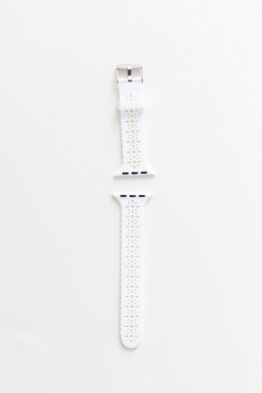 Watch Bands ANDI | Samsung White Floral Silicone Watch Band