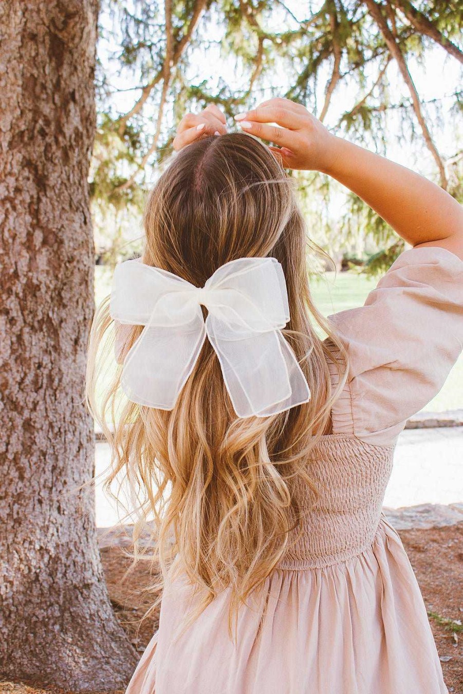 All Hair ANDI | Juliette Cream Bow Barrette